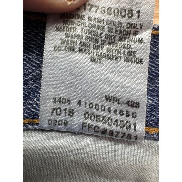 Levis 550 Relaxed Fit Straight Leg Thrashed Distress Denim Blue Jeans Men 36x36 - Picture 5 of 6